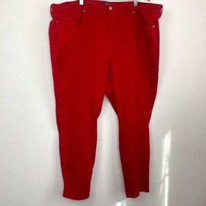 NYDJ Ami skinny red jeans size 24W